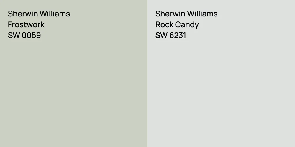 Sherwin Williams Frostwork vs. Sherwin Williams Rock Candy