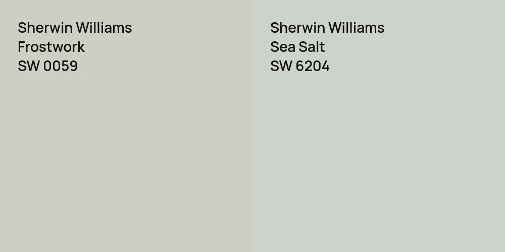 Sherwin Williams Frostwork vs. Sherwin Williams Sea Salt