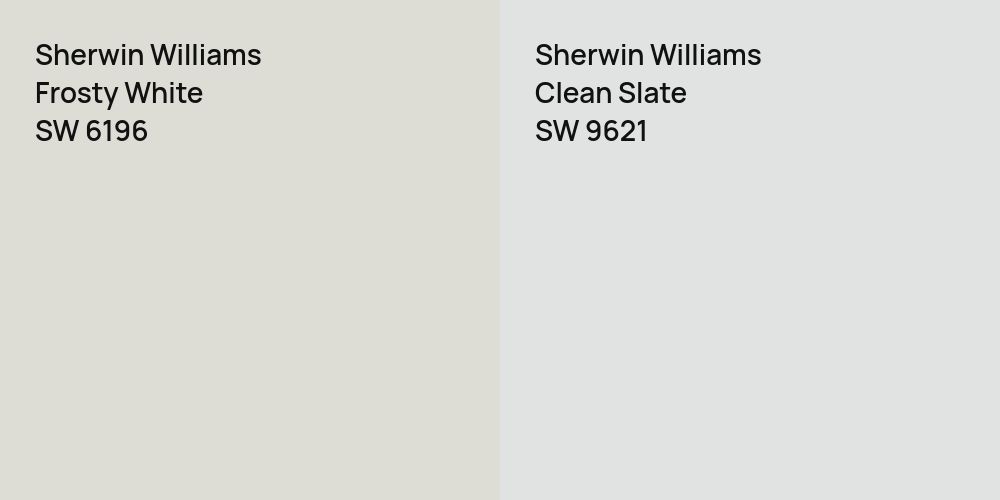 Sherwin Williams Frosty White vs. Sherwin Williams Clean Slate