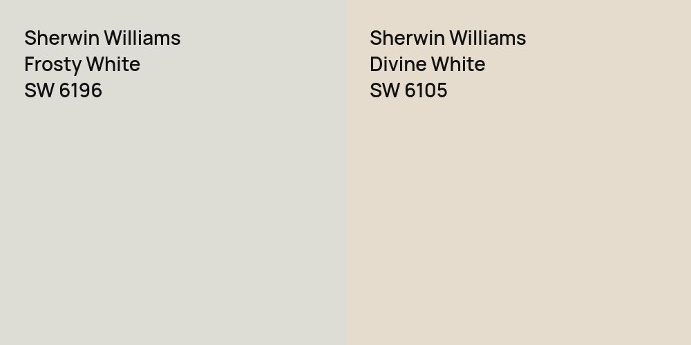 Sherwin Williams Frosty White vs. Sherwin Williams Divine White