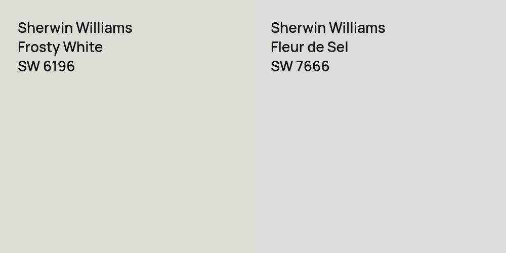 Sherwin Williams Frosty White vs. Sherwin Williams Fleur de Sel