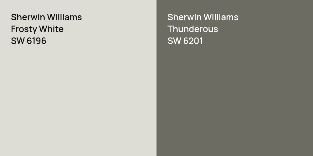 Sherwin Williams Frosty White vs. Sherwin Williams Thunderous