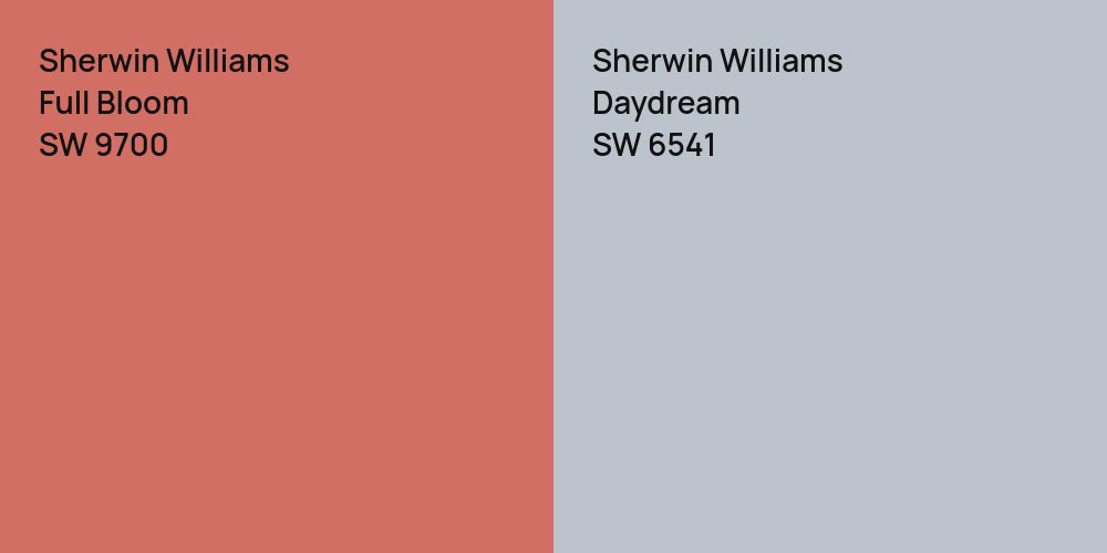 Sherwin Williams Full Bloom vs. Sherwin Williams Daydream