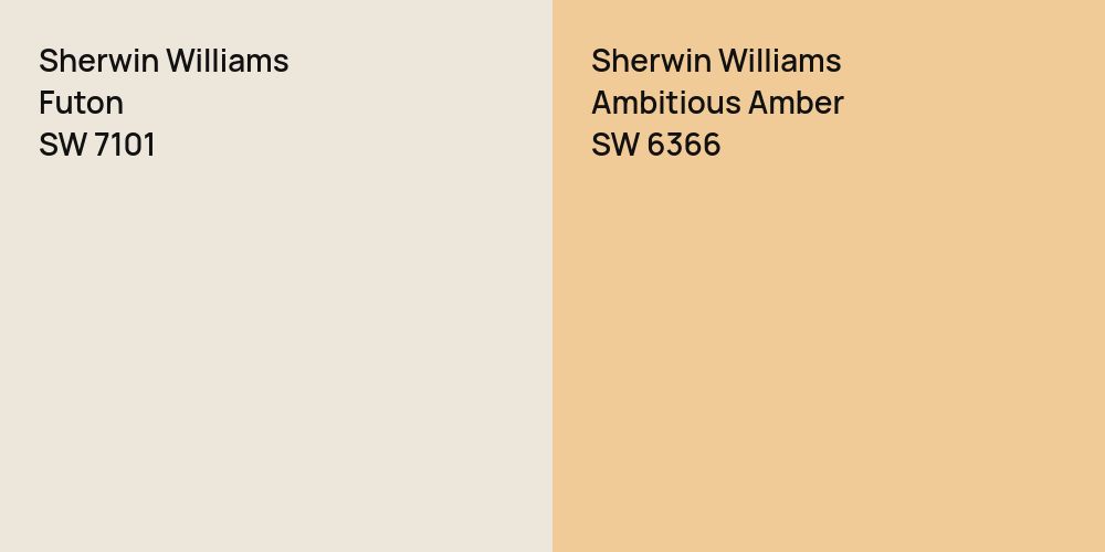 Sherwin Williams Futon vs. Sherwin Williams Ambitious Amber