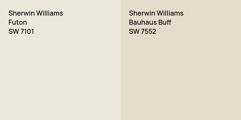 Sherwin Williams Futon vs. Sherwin Williams Bauhaus Buff