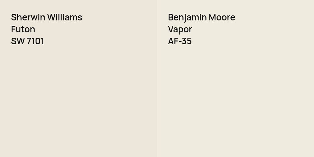 Sherwin Williams Futon vs. Benjamin Moore Vapor