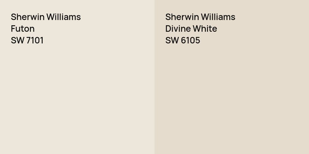 Sherwin Williams Futon vs. Sherwin Williams Divine White