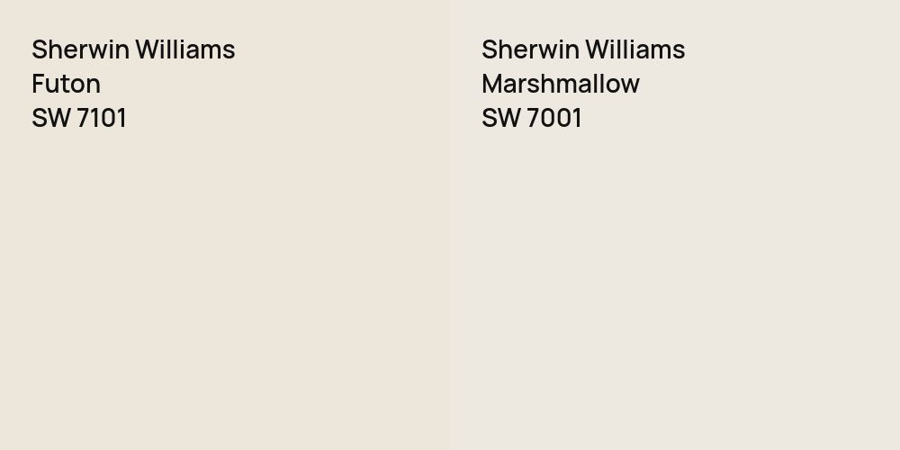 Sherwin Williams Futon vs. Sherwin Williams Marshmallow