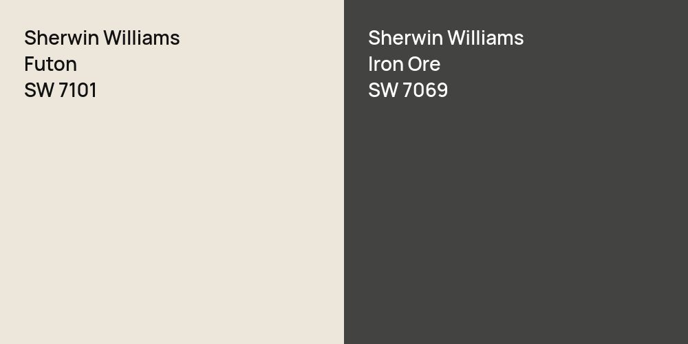 Sherwin Williams Futon vs. Sherwin Williams Iron Ore