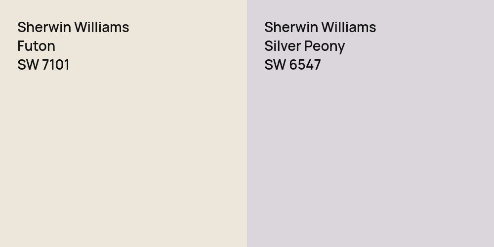 Sherwin Williams Futon vs. Sherwin Williams Silver Peony