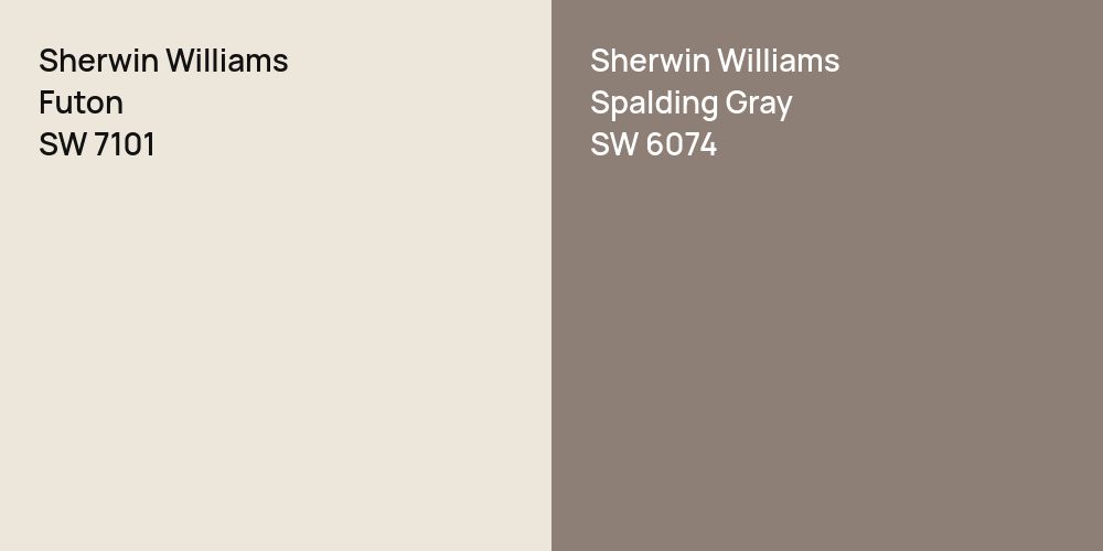 Sherwin Williams Futon vs. Sherwin Williams Spalding Gray