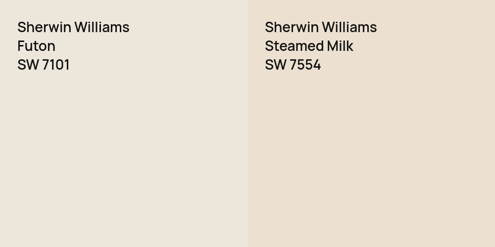 Sherwin Williams Futon vs. Sherwin Williams Steamed Milk