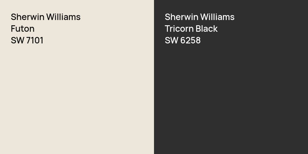 Sherwin Williams Futon vs. Sherwin Williams Tricorn Black