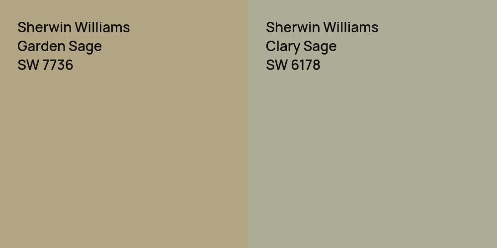 Sherwin Williams Garden Sage vs. Sherwin Williams Clary Sage