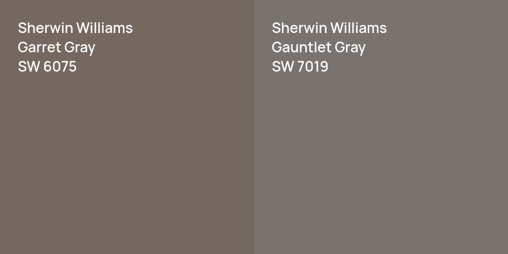 Sherwin Williams Garret Gray vs. Sherwin Williams Gauntlet Gray