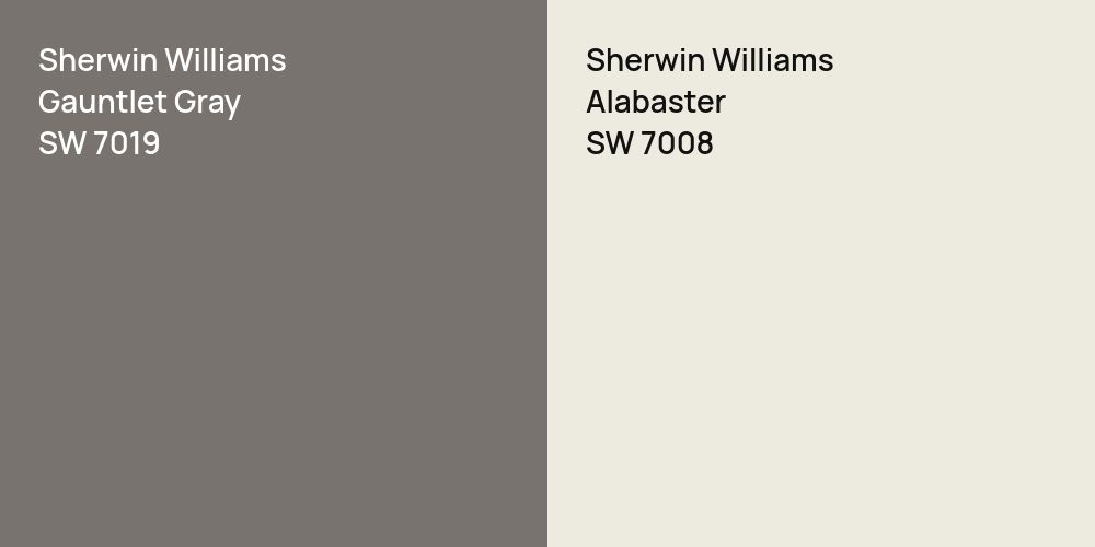 Sherwin Williams Gauntlet Gray vs. Sherwin Williams Alabaster