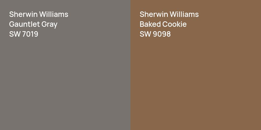 Sherwin Williams Gauntlet Gray vs. Sherwin Williams Baked Cookie