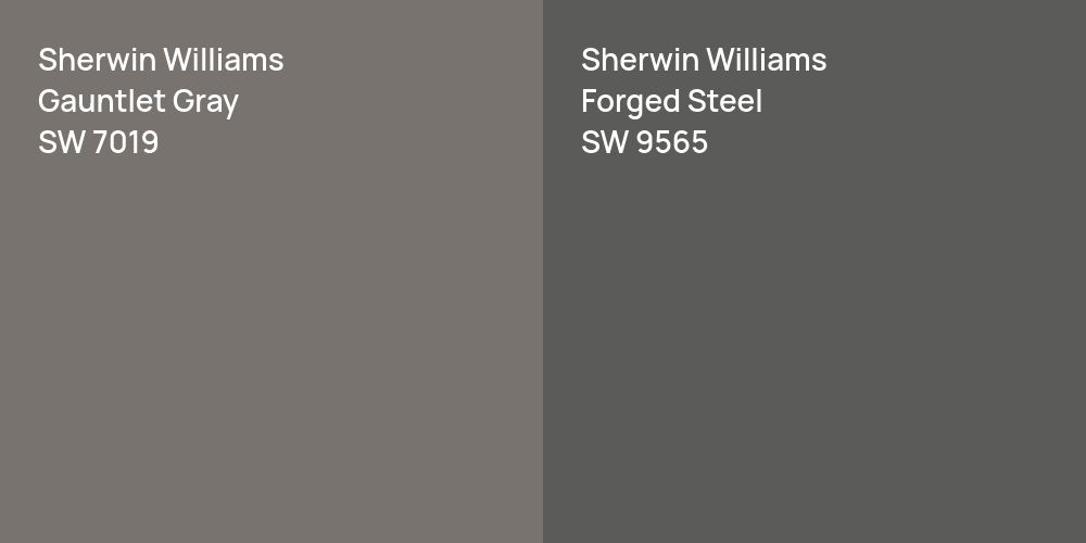 Sherwin Williams Gauntlet Gray vs. Sherwin Williams Forged Steel