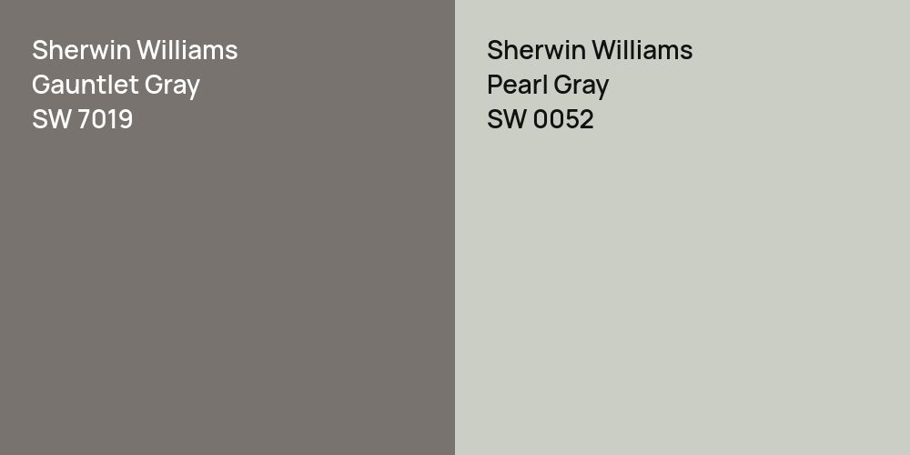 Sherwin Williams Gauntlet Gray vs. Sherwin Williams Pearl Gray