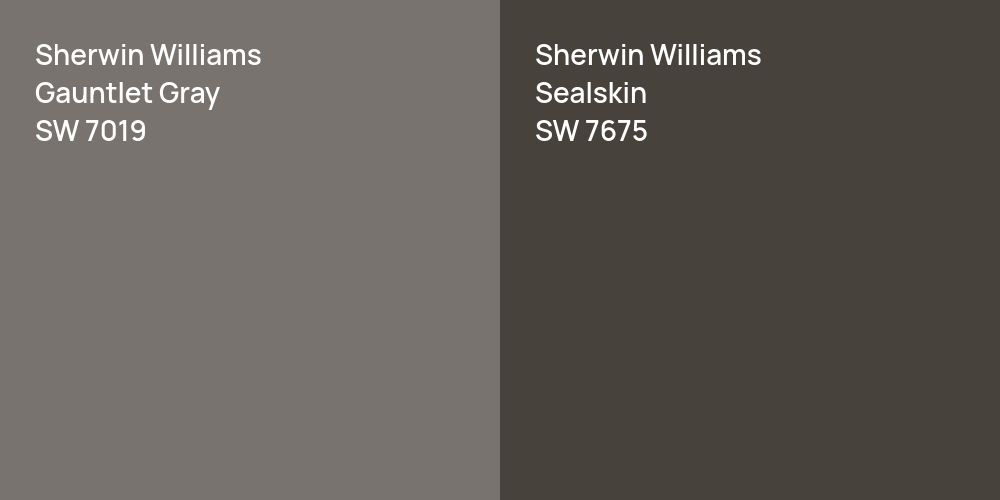 Sherwin Williams Gauntlet Gray vs. Sherwin Williams Sealskin