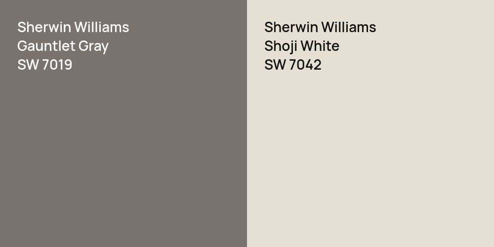 Sherwin Williams Gauntlet Gray vs. Sherwin Williams Shoji White