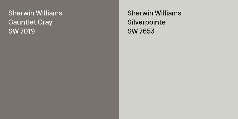 Sherwin Williams Gauntlet Gray vs. Sherwin Williams Silverpointe