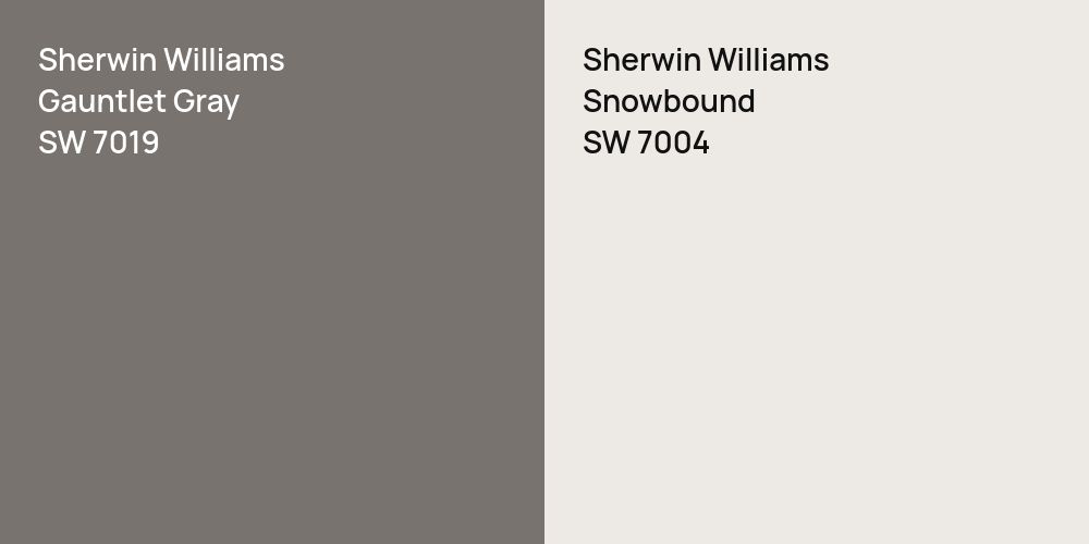 Sherwin Williams Gauntlet Gray vs. Sherwin Williams Snowbound