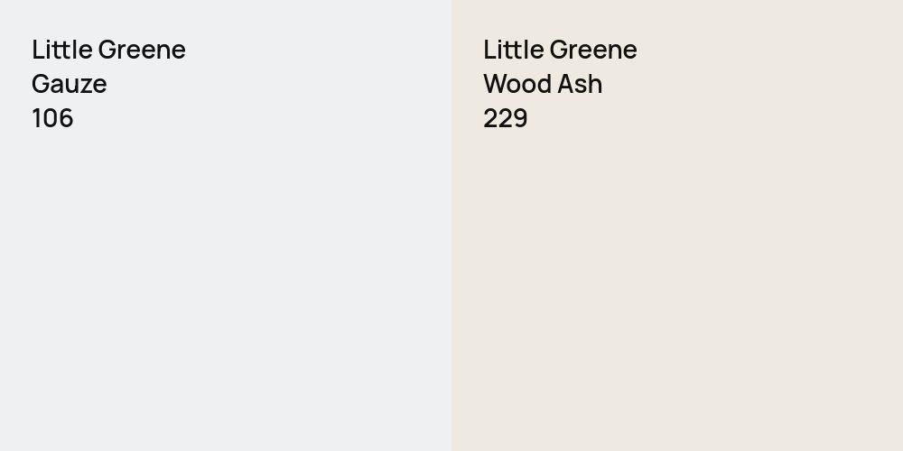 Little Greene Gauze vs. Little Greene Wood Ash