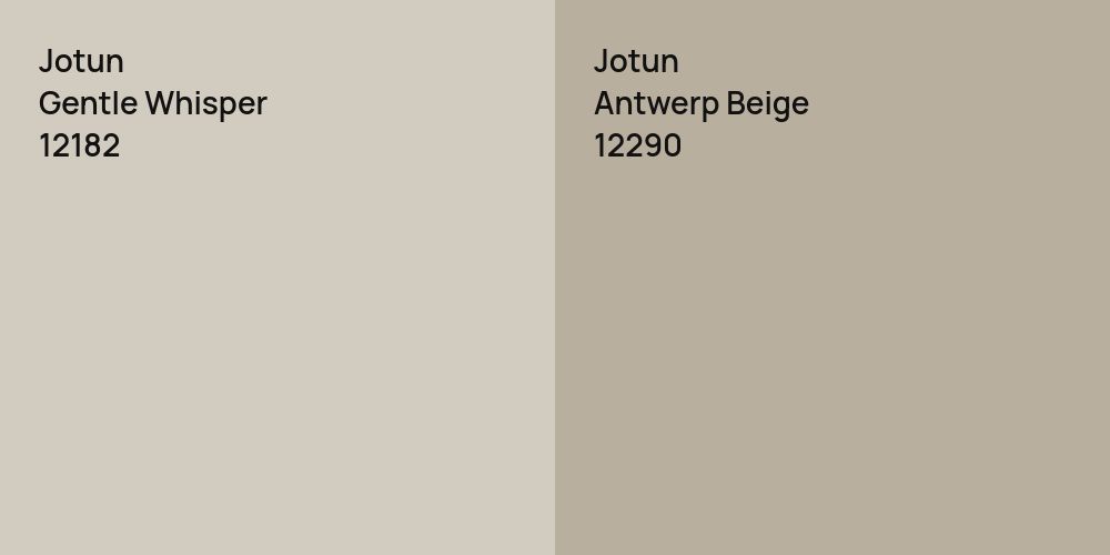 Jotun Gentle Whisper vs. Jotun Antwerp Beige