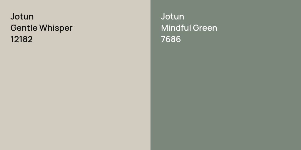 Jotun Gentle Whisper vs. Jotun Mindful Green