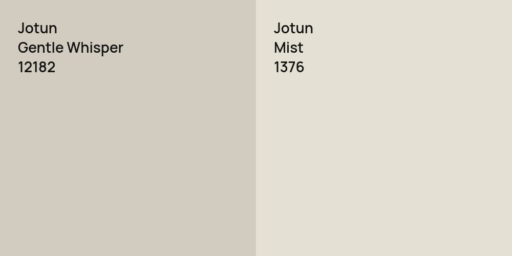 Jotun Gentle Whisper vs. Jotun Mist