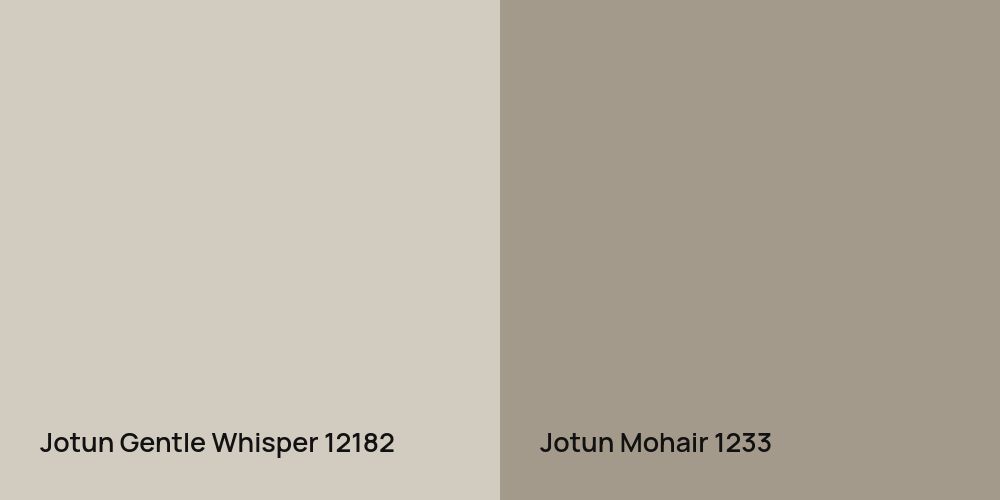 Jotun Gentle Whisper vs. Jotun Mohair