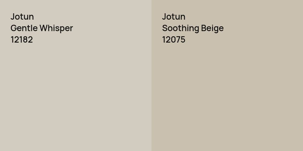 Jotun Gentle Whisper vs. Jotun Soothing Beige