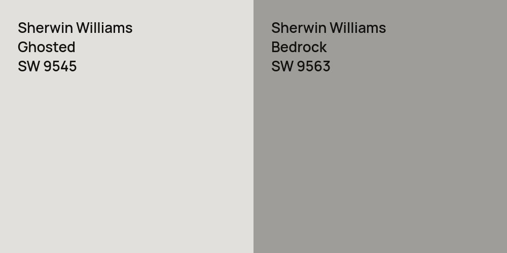 Sherwin Williams Ghosted vs. Sherwin Williams Bedrock