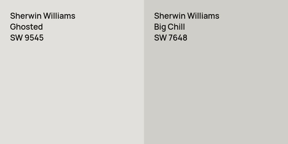 Sherwin Williams Ghosted vs. Sherwin Williams Big Chill