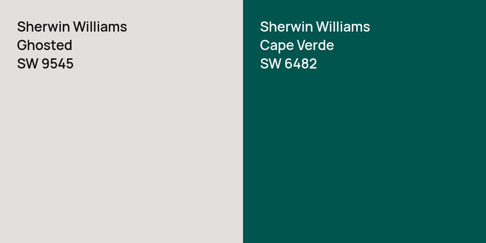 Sherwin Williams Ghosted vs. Sherwin Williams Cape Verde