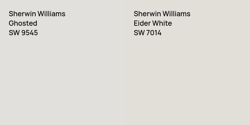 Sherwin Williams Ghosted vs. Sherwin Williams Eider White