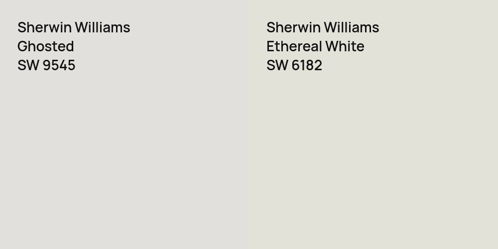 Sherwin Williams Ghosted vs. Sherwin Williams Ethereal White