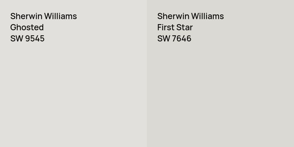 Sherwin Williams Ghosted vs. Sherwin Williams First Star