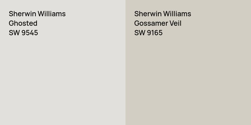 Sherwin Williams Ghosted vs. Sherwin Williams Gossamer Veil