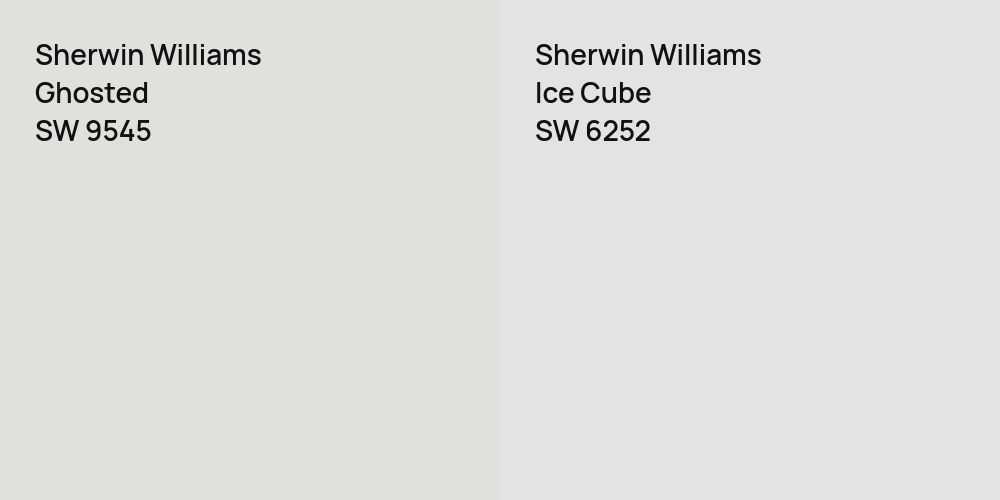 Sherwin Williams Ghosted vs. Sherwin Williams Ice Cube