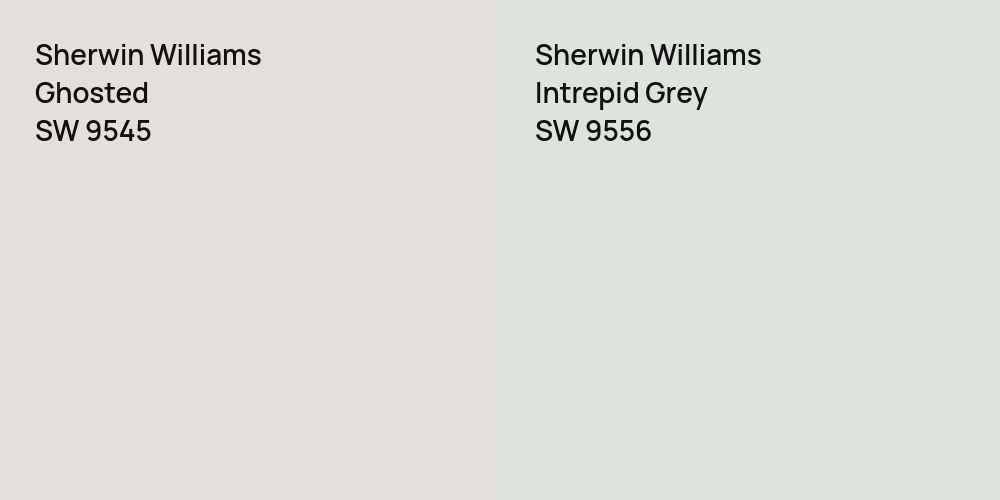 Sherwin Williams Ghosted vs. Sherwin Williams Intrepid Grey