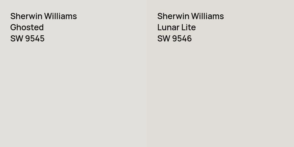 Sherwin Williams Ghosted vs. Sherwin Williams Lunar Lite