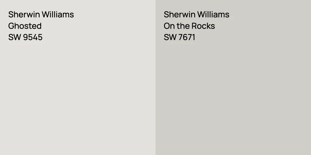 Sherwin Williams Ghosted vs. Sherwin Williams On the Rocks