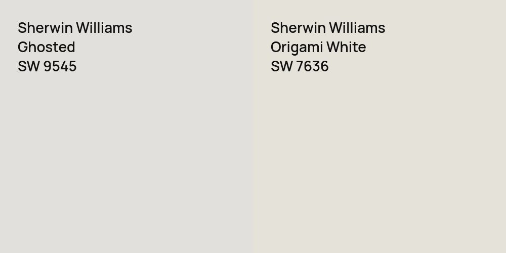 Sherwin Williams Ghosted vs. Sherwin Williams Origami White