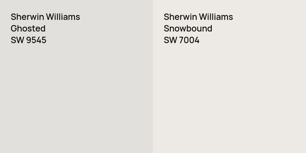 Sherwin Williams Ghosted vs. Sherwin Williams Snowbound