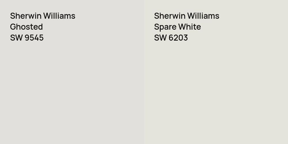 Sherwin Williams Ghosted vs. Sherwin Williams Spare White