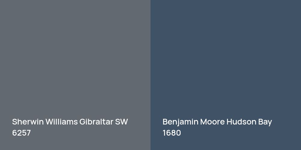 Sherwin Williams Gibraltar vs. Benjamin Moore Hudson Bay