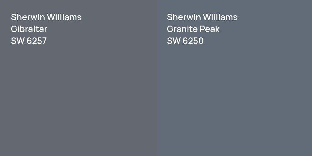 Sherwin Williams Gibraltar vs. Sherwin Williams Granite Peak