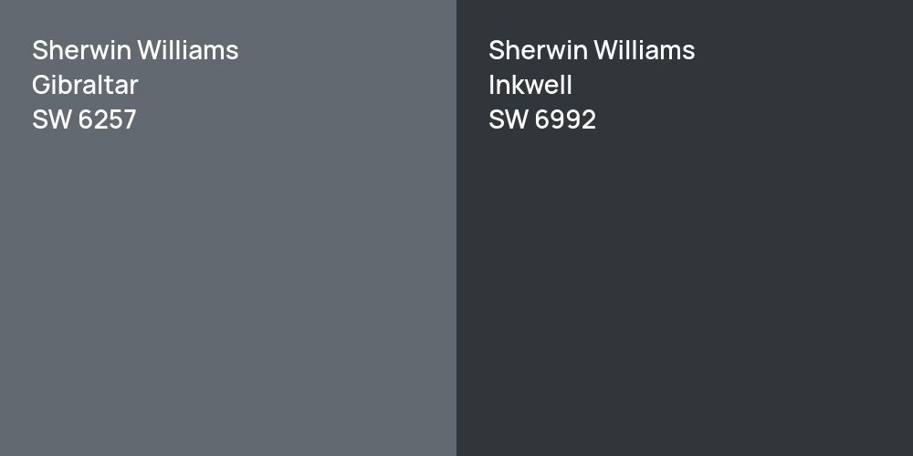 Sherwin Williams Gibraltar vs. Sherwin Williams Inkwell